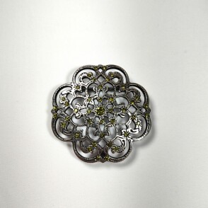 Boucle Uzès argenté / Vert